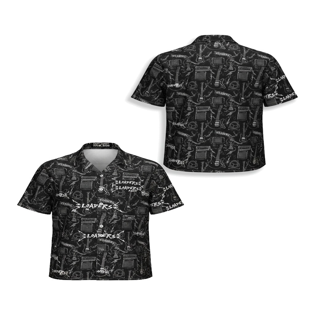 Black Rock Guitar Print Hawaiian Shirt East Coast Tour 2025