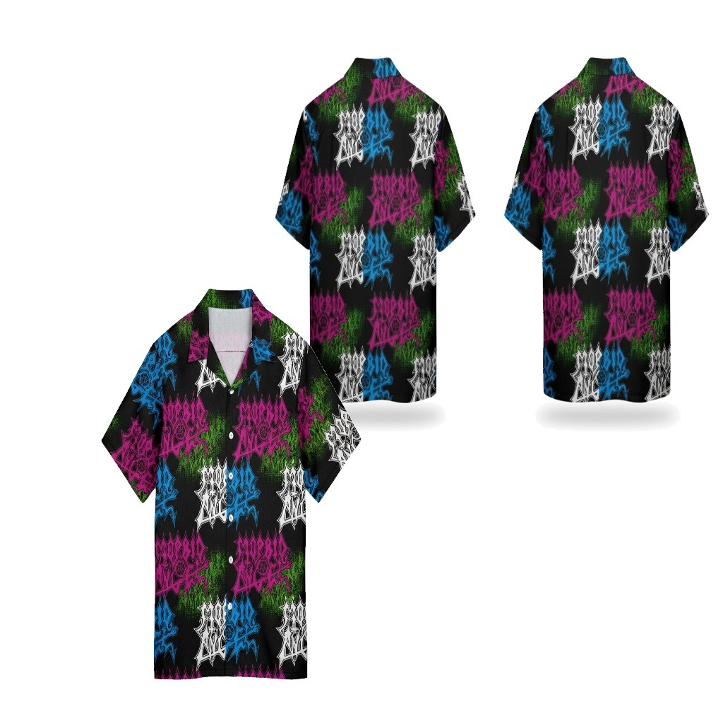 Morbid Angel Black Hawaiian Shirt Vibrant Graphic Print
